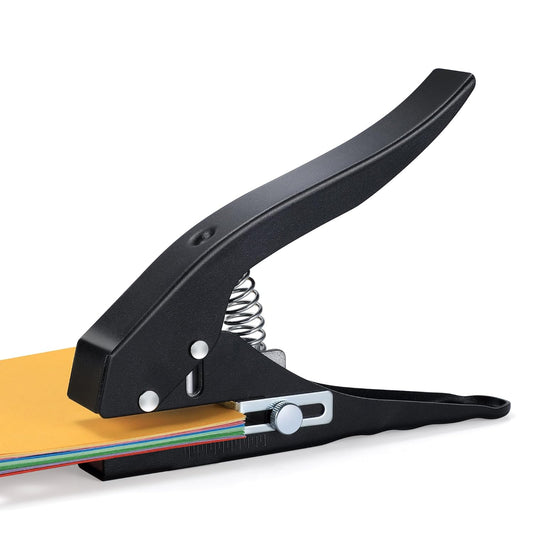 Hole Punch,Heavy Duty Hole Puncher Single,Paper Punch Portable Hand Held Long Hole Punch for Paper Cards Plastic Cardboard (15MM)