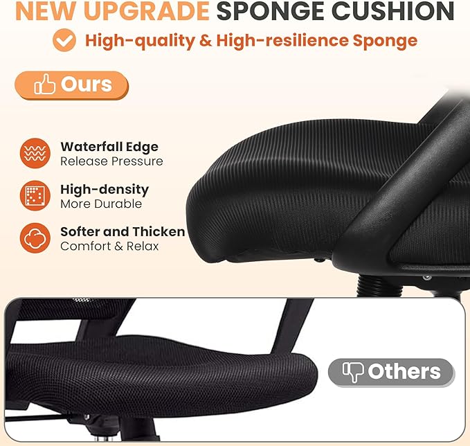 HYLONE Drafting Chair Adjustable, Tall Office Chair Lumbar Support Ergonomic Standing Desk Chair Heavy Duty Tall Drafting Stool for Artists with Footrest Home Office Drafting Stool