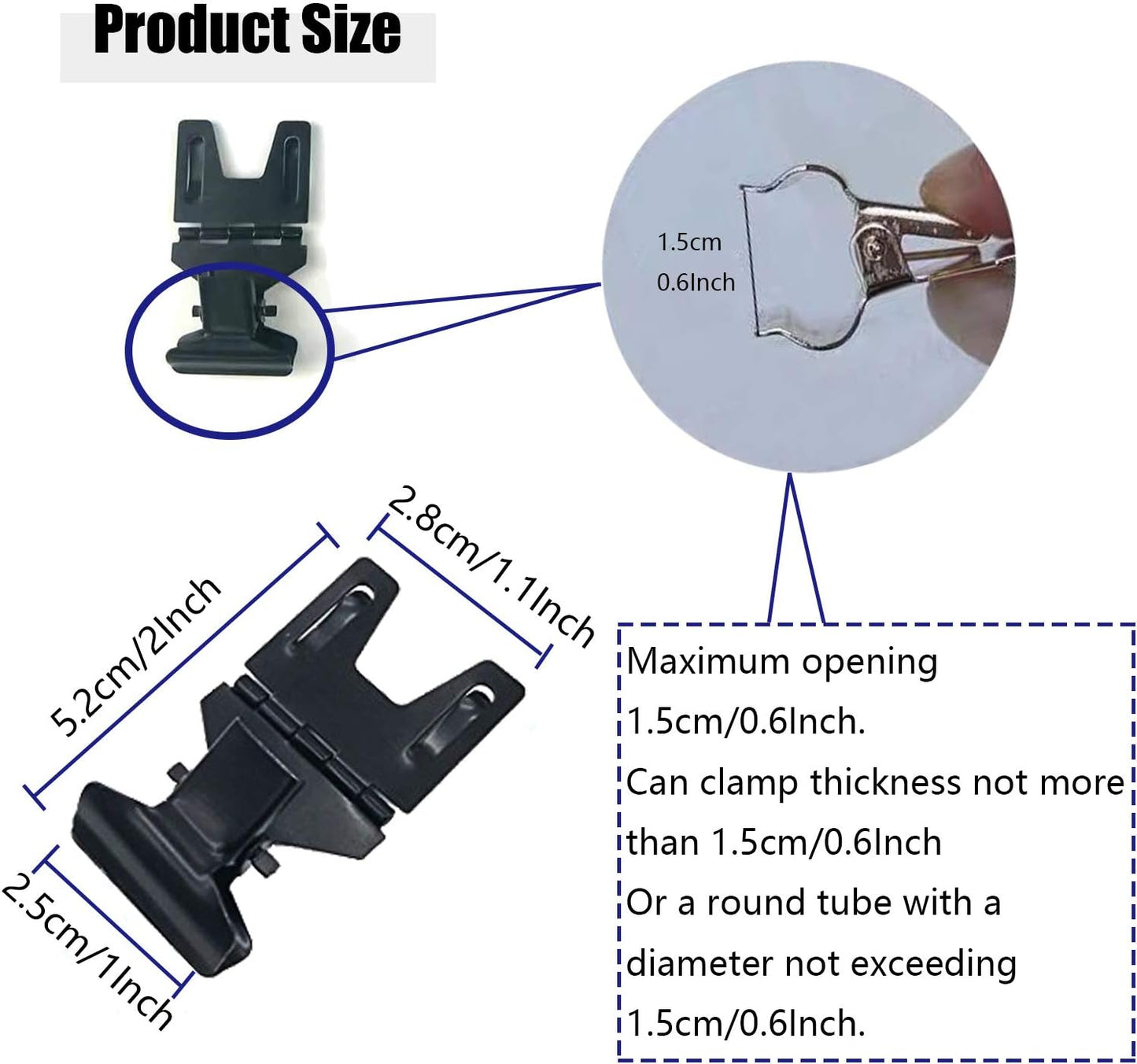 Metal Pop Clip Sign Stand, Bread Store Price Tag & Card Holder, Advertising Display Clip (Black, 10Pack)