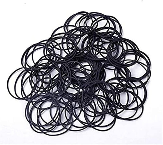 500Pcs 1.5in Rubber Bands Office Supplies, Stretchable Rubber Elastics Bands General Purpose Elastic Stretchable Bands Sturdy Rubber Bands for Home, Office, School (Black)