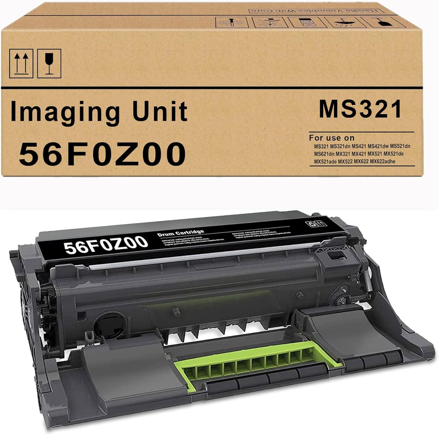 56F0Z00 Imaging Unit Replacement for Lexmark MS321 MS321dn MS421 MS421dw MS521dn MS621dn MX321 MX421 MX521 MX521de MX521ade MX522 MX622 MX622adhe Printer