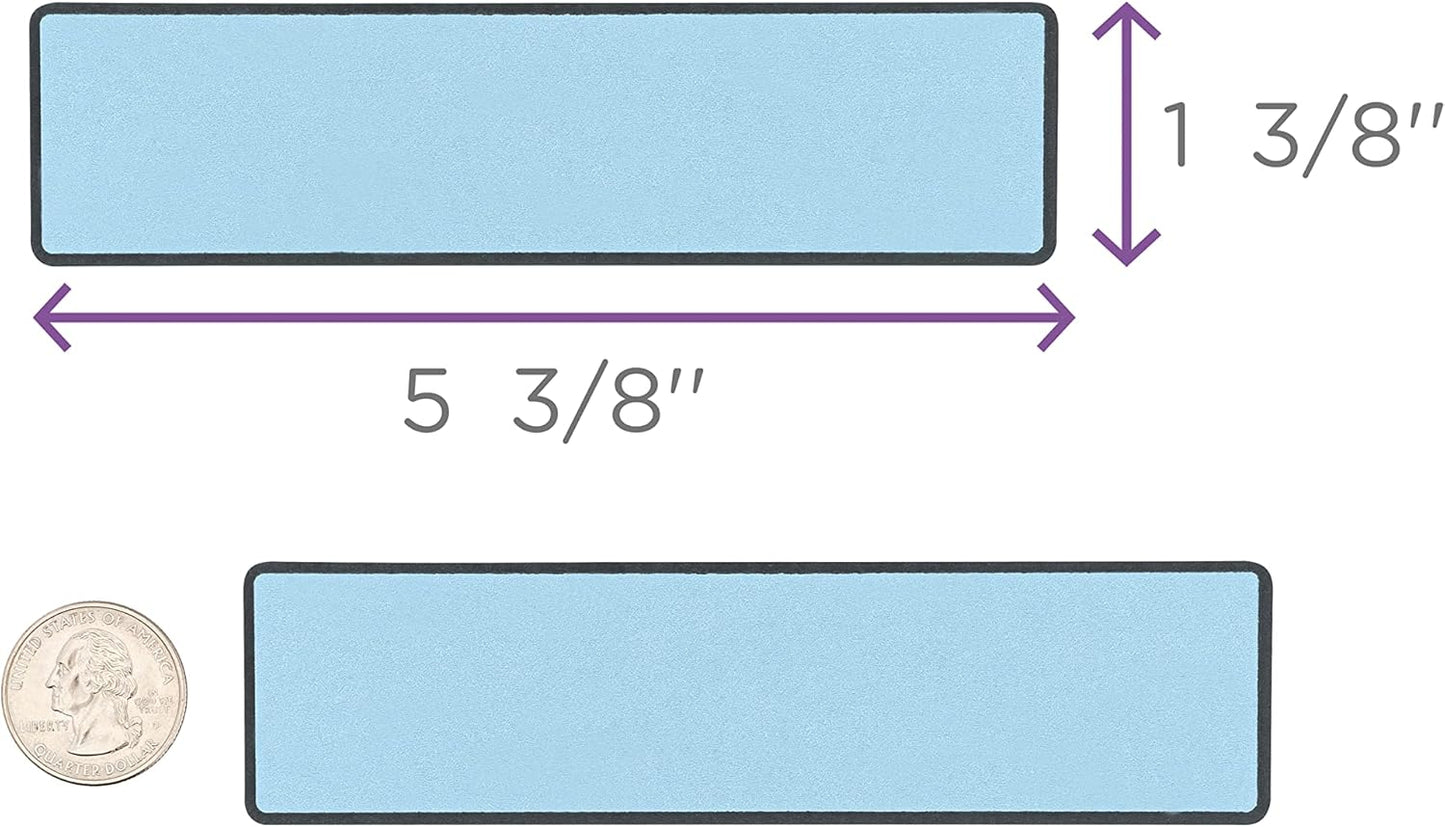 Carstens Adhesive Binder Labels, 5 3/8” x 1 3/8”, Stickers for 1.5” – 4” Ring Binder Spines, Inkjet and Laser Printer Compatible, Blue, 20 Sheets, 10 Labels Per Sheet