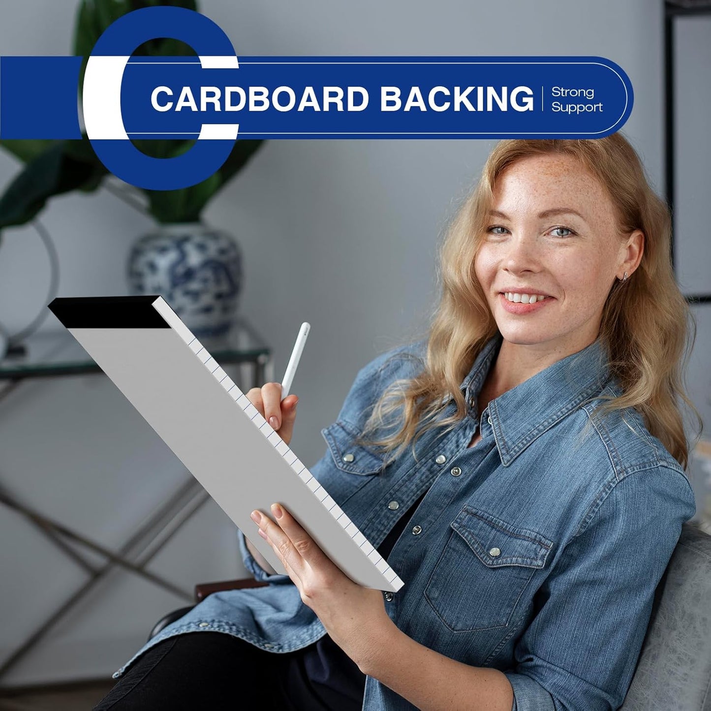 6-Pack Legal Pads 8.5"x11" Wide Ruled Note Pads - 300 Sheets (50/Pad) with Micro-Perforated Notepad & Chipboard Backing To-Do Lists Thick Lined Writing Paper Notebook for School & Office Supplies