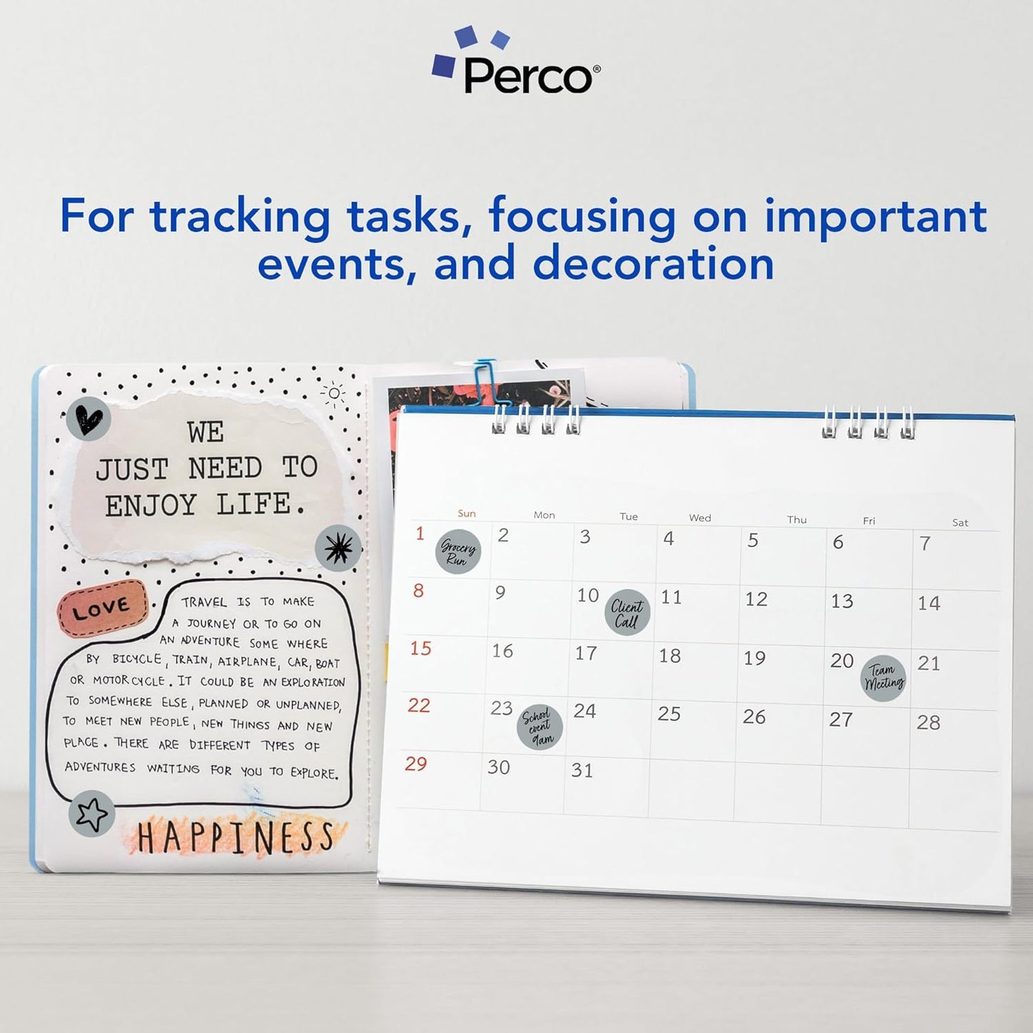 Perco Grey 1-Inch Round Circle Dot Sticker Labels with Easy Peel Perforation - 1,000 Labels per Roll - Strong Adhesion, Vibrant Colors for Organizing, Crafting & More - Made in USA