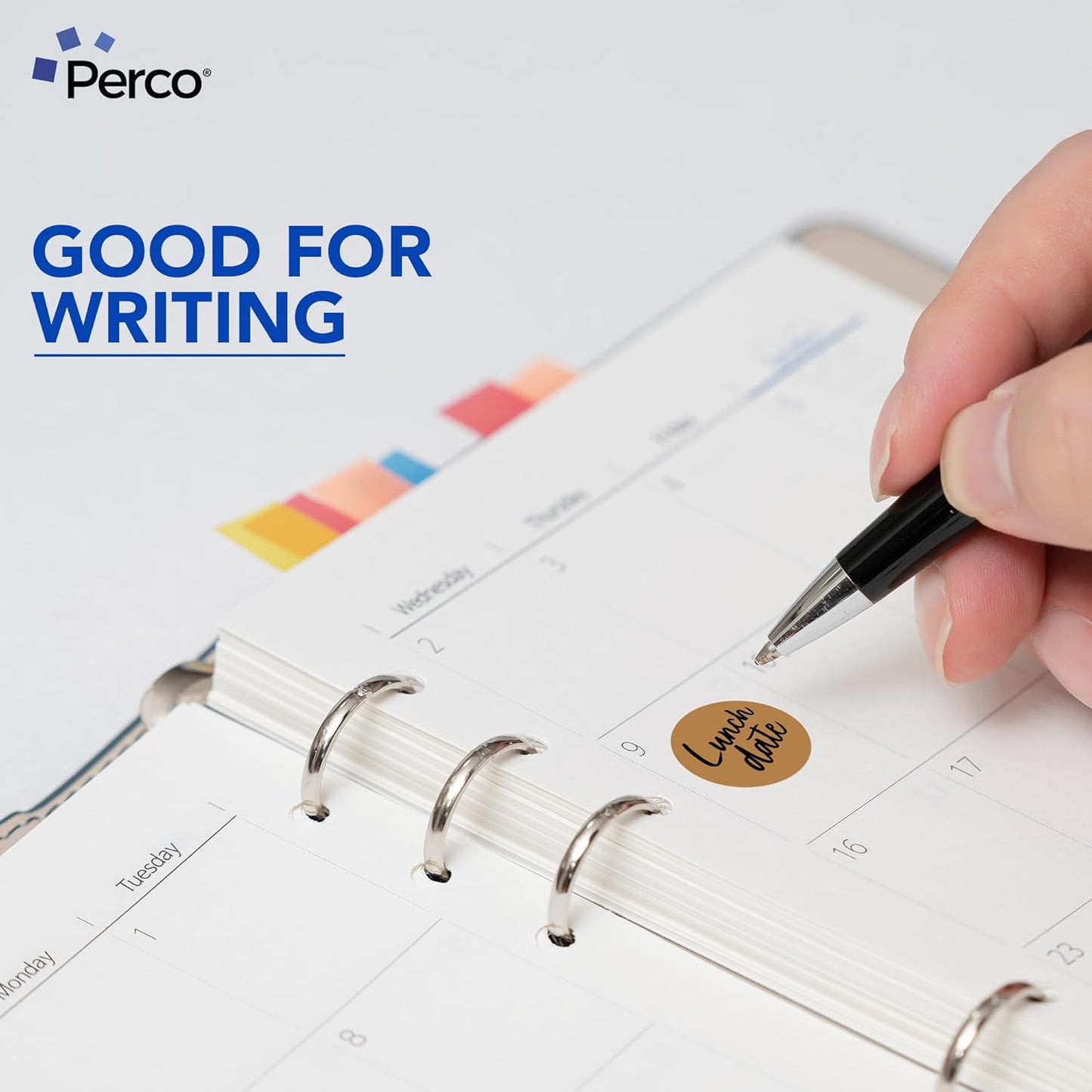 Perco Kraft Brown 1-Inch Round Circle Dot Sticker Labels with Strong and Permanent Adhesive - 1,000 Labels per Roll - Natural, Cardboard-Like Surface - Made in USA