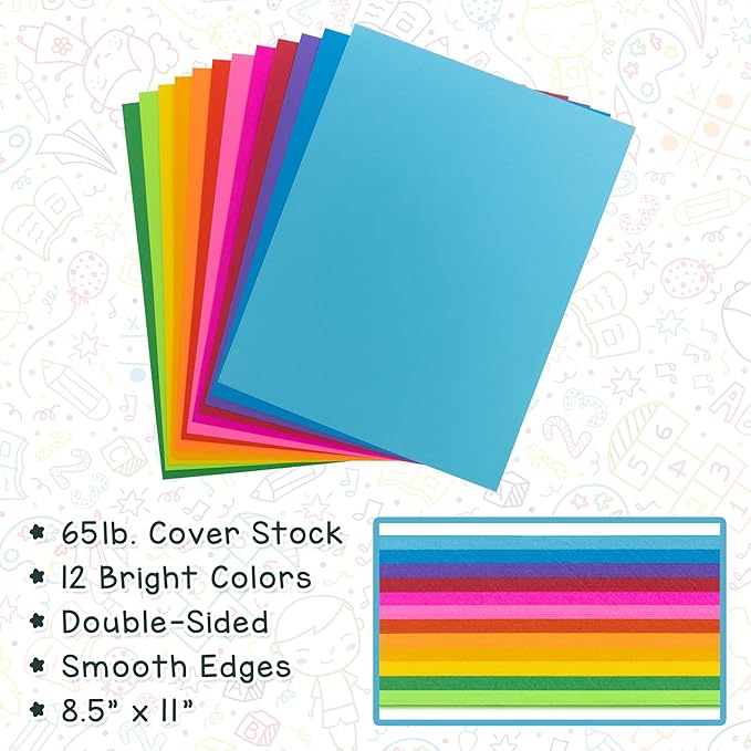 Hygloss Dark Green Bright Colored Cardstock - 8.5x11-Inch, 90 Sheets, 65 lb/ 176 gsm, Fade-Resistant, Acid-Free Color Card Stock Paper