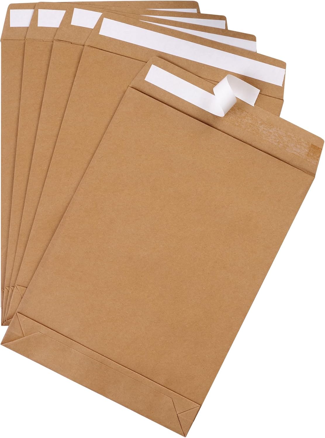 9.4" x 13.2" Expandable Envelopes Large Kraft Envelopes Anti Tear Catalog Envelopes Peel and Seal for Home Office Business Storage and Organizing, Photos, Documents (10 PCS)