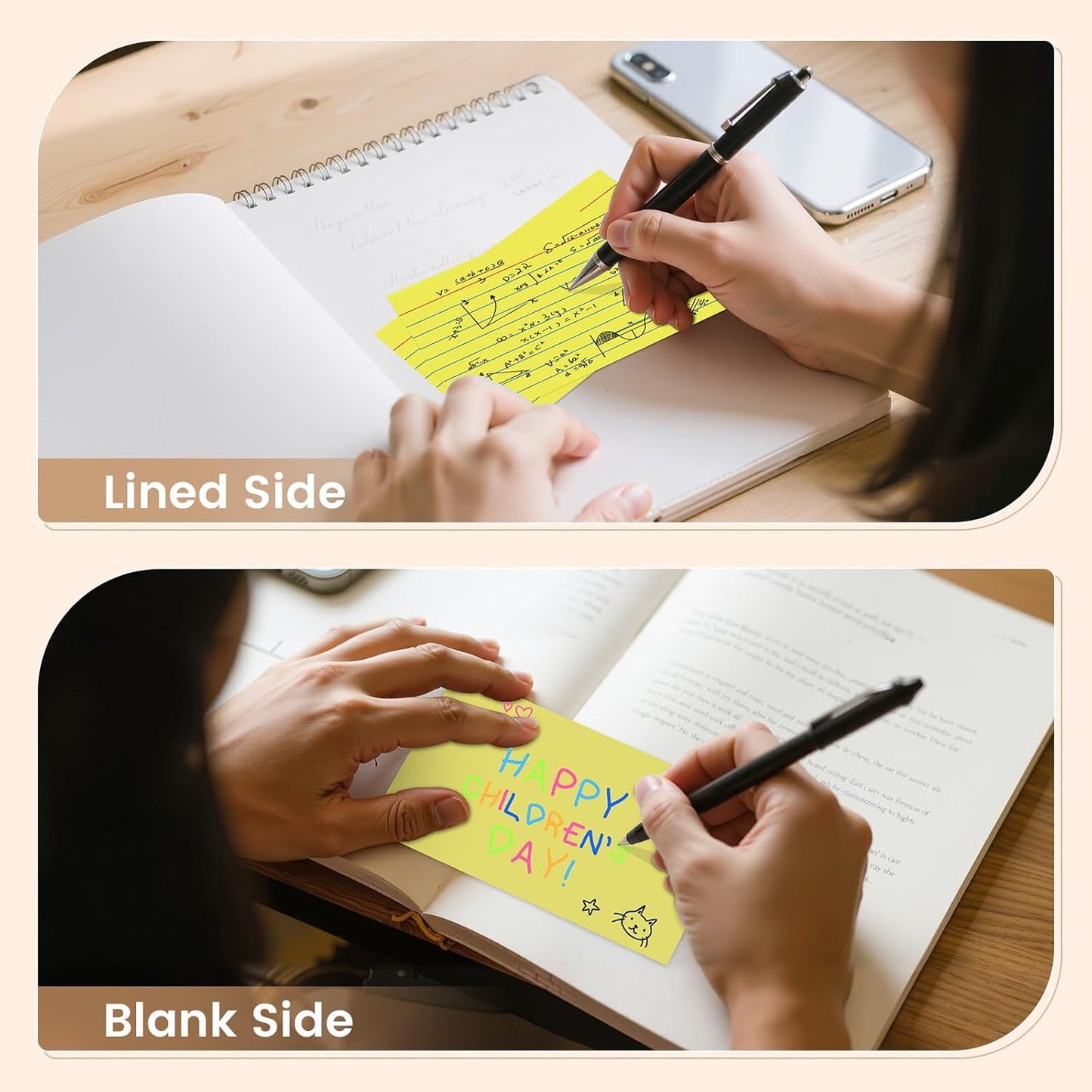 Index Cards 3x5 Inch, 300sheets, Flash Cards,Ruled Lined Yellow Note Cards Paper For Studying, Schools Supplies, College, Office And Home Organization, Note Taking Supplies