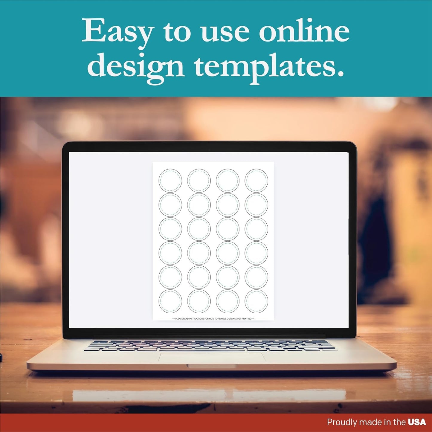 Premium Label Supply White Sticker Round Labels – 1-2/3" Circle – Laser/Inkjet Compatible – (24 per Sheet), 500 Sheets – 12,000 Total Adhesive Labels