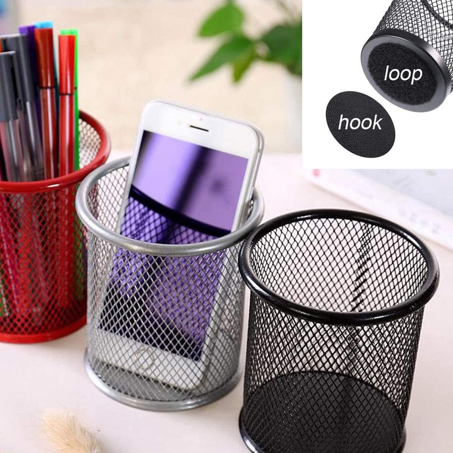 BRAVESHINE 12PCS Industrial-Strength Hook and Loop Fasteners - Double Sided Sticky Tapes - Anti Slip Rug Gripper Tapes Carpet Stickers for Home Office Use - Round Adhesive Wall Mounting Tape 1.5inch