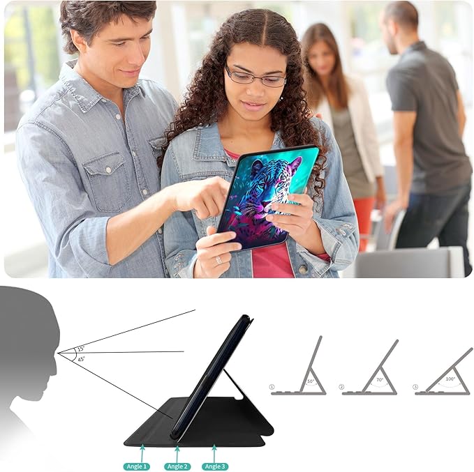 for Kindle Fire 7 case 2019 2017 Release 9th 7th Generation,360 Degree Rotating Stand Smart Protective Cover Case for Amazon fire 7 Tablet 9th/7th Generation,Tiger King Animal