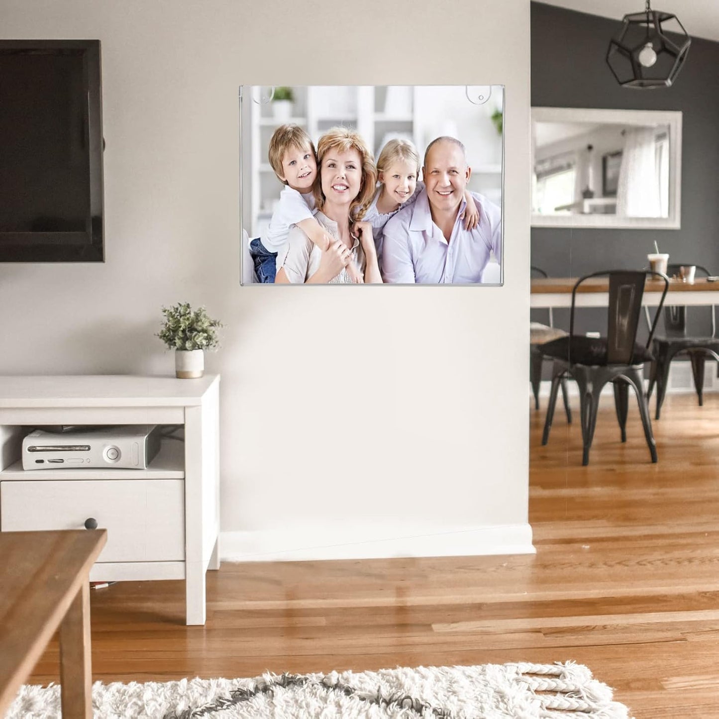 PecMuikee Acrylic Sign Holder 8.5x11 Horizontal, Wall Mount Acrylic Sign Holder and Plastic Paper Display Ad Frame bonus with 3M Tape and Mounting Screws for Restaurants, Office, Store, 20 Pcs