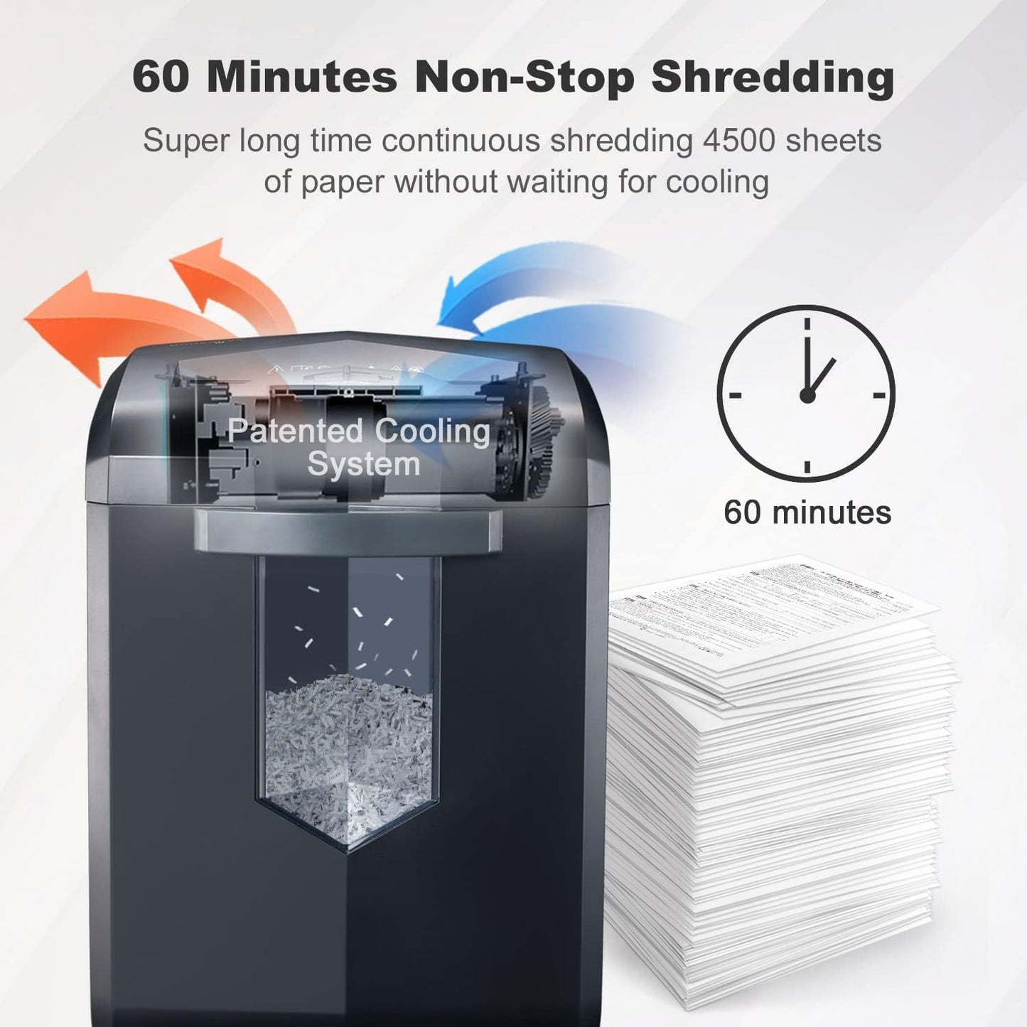 Bonsaii 16-Sheet Microcut Paper Shredder, 60-Minute Home Office Heavy Duty Shredder for CD/Credit Card, P-4 Level with 6-Gal Pullout Bin (C149-D)