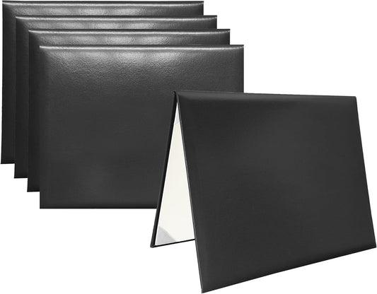 5 PCS Smooth Diploma Certificate Cover 8 1/2" x 11" Black