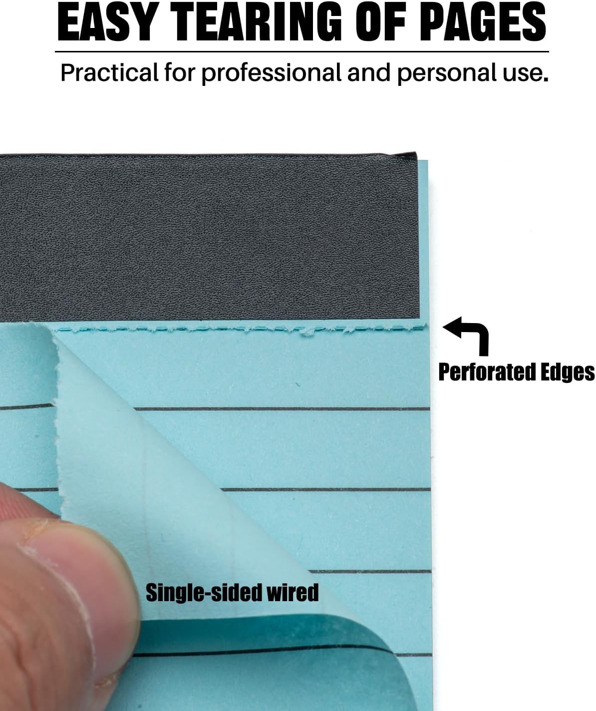 Colored Legal Pads 5x8 inches 8 Pack,70 GSM/19 LB Rainbow Wide Ruled Writing Pad High Brightness Neon Pads 8 Colors 30 Sheets Per Note pads for School,College,Office,Business-Small