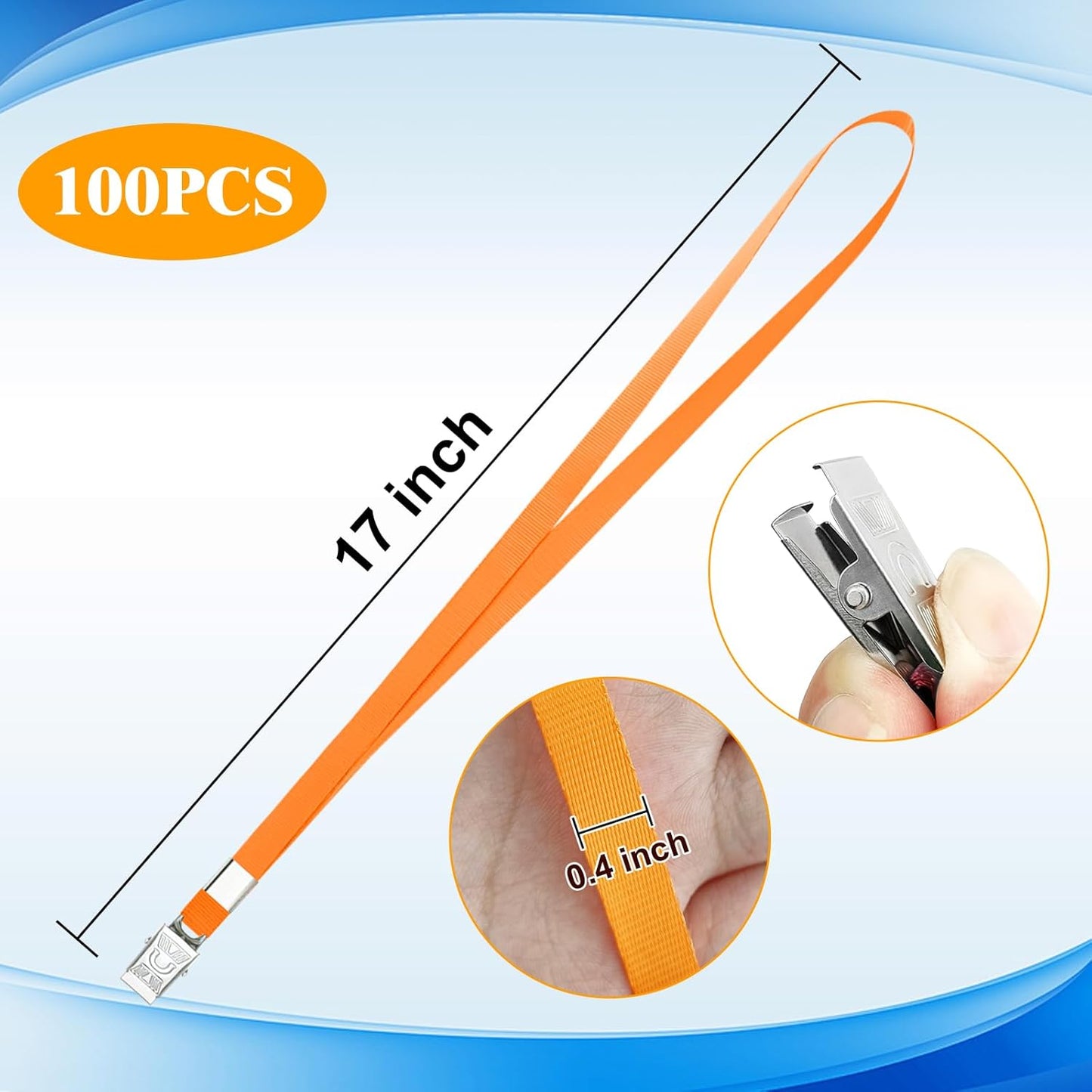 Lanyards for Id Badges,100 Packs Lanyard Bulk with Flat Badge for Name Tag Lanyard ID Holder