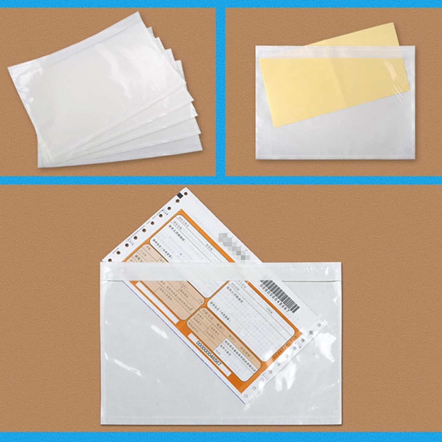 Coopaty 6" x 9" Adhesive Packing List Envelopes Clear Plastic Mailing Shipping Envelope Pouch (500 Pack)