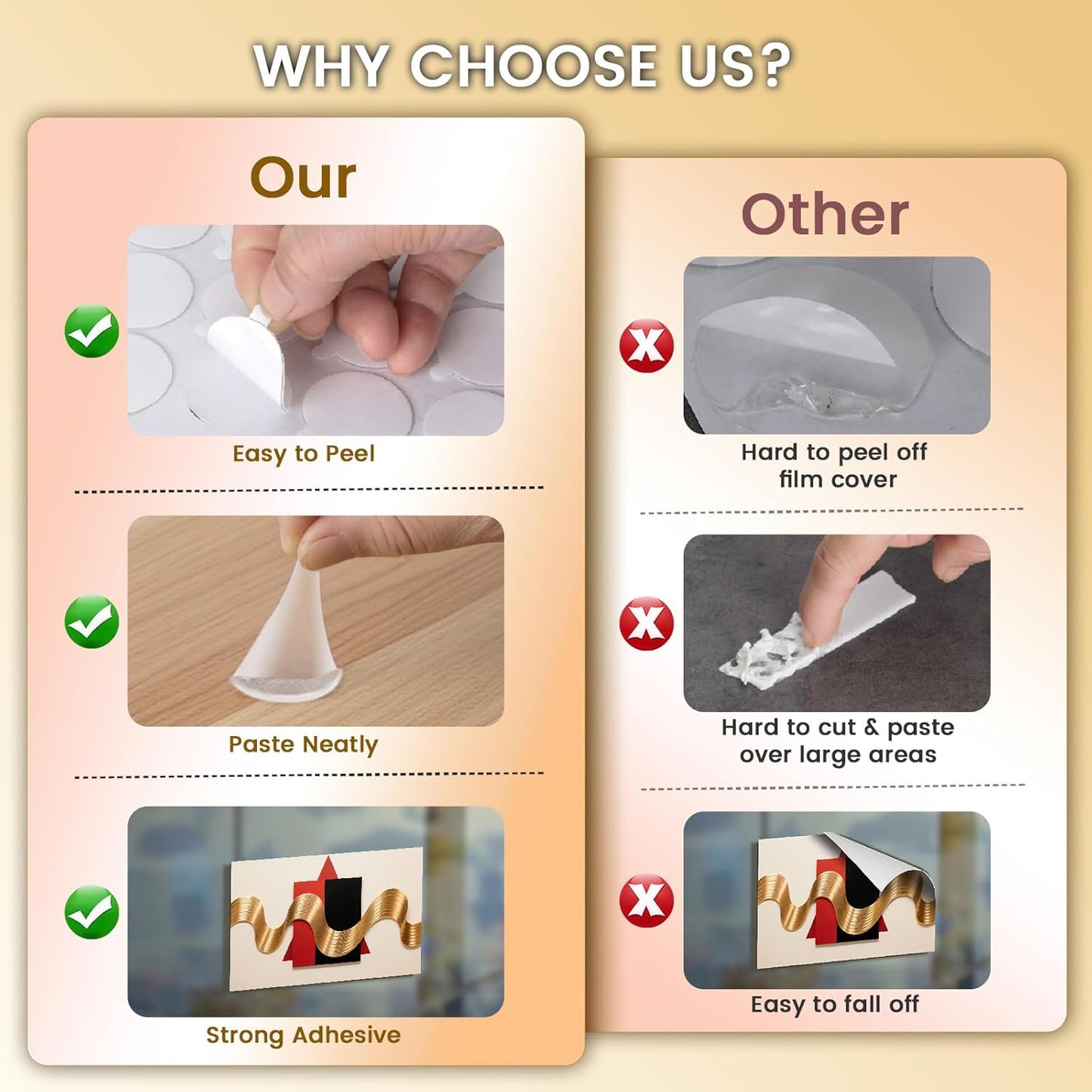 280Pcs Double Sided Adhesive Dots, Removable Clear Dots Sticky Tack, Waterproof No Trace Dots Adhesive Putty for Wall Hanging Crafts, Balloons Party Decorations Poster Picture Festival Decoration 20mm