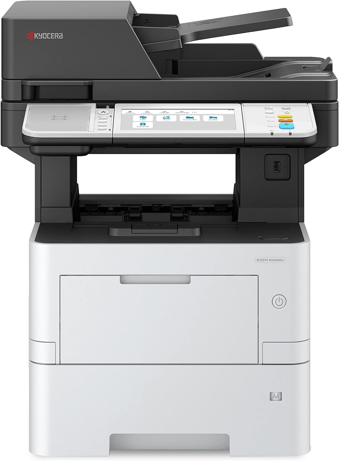 KYOCERA ECOSYS MA4500ix Multifunctional Monochrome Laser Printer (Print/Copy/Scan), 47 ppm, Up to Fine 1200 dpi, Gigabit Ethernet 7 inch Touchscreen Panel, 512 MB