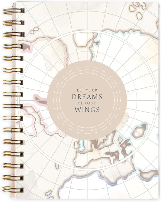 Inspired by Erin Condren Soar A5 Travel Journal, Portable Vacation Planner & Travel Journal in One, Soar Cover Design with Organized Trip Planning Interior Layout