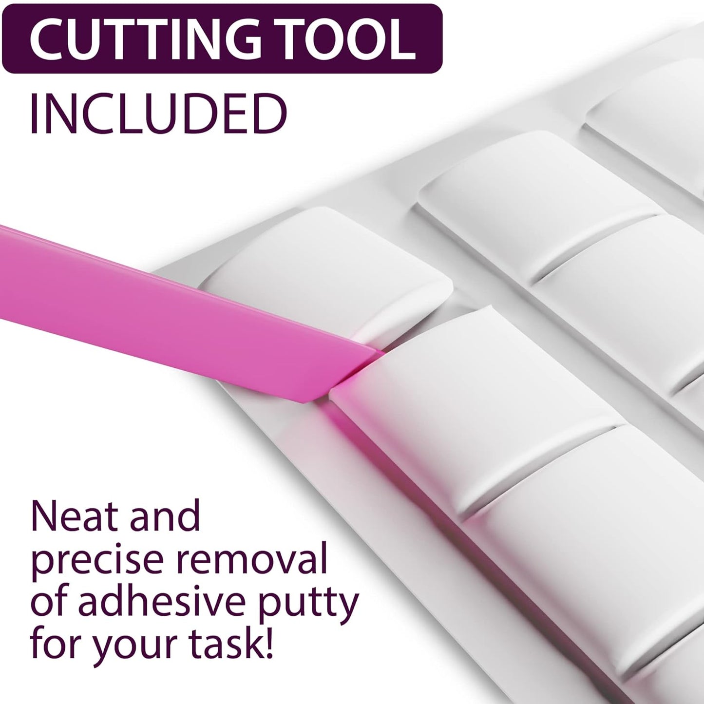 Bulk Set Mounting Putty 19oz - 1000PCs White Sticky Tack - Poster Tacky Putty for Wall Hanging Non Marking - Reusable Removable Wall Adhesive for Picture Hanging Crafts