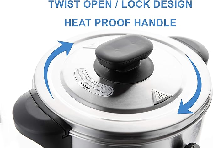 SYBO SR-CP-100B Commercial Grade Stainless Steel Percolate Coffee Maker Hot Water Urn for Catering, 100-Cup 16 L, Metallic