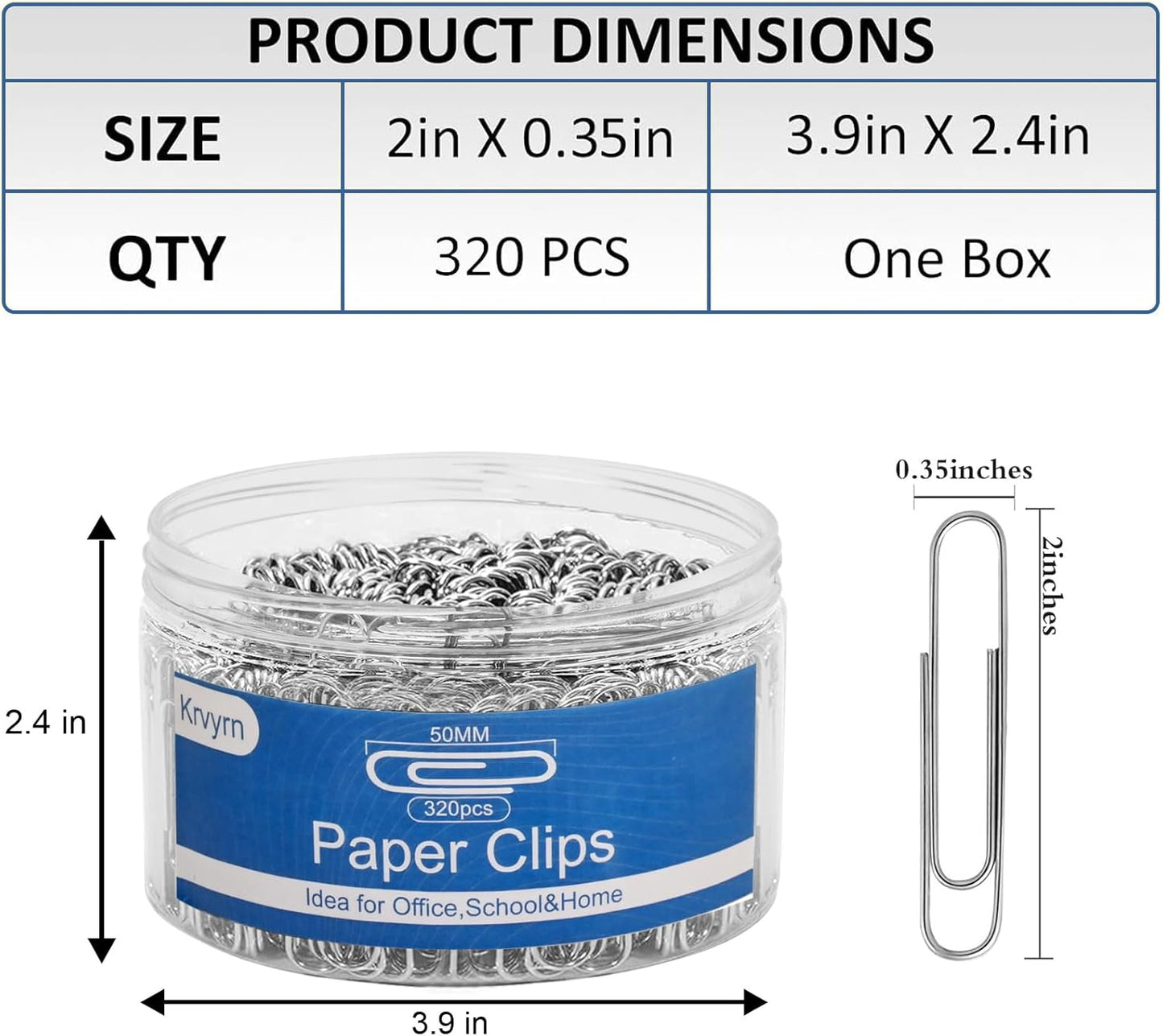 Jumbo Paper Clips,Large PaperClips,320 Pcs Paperclip,Extra Large Paper Clips for Paperwork,Home, School and Office Supplies.