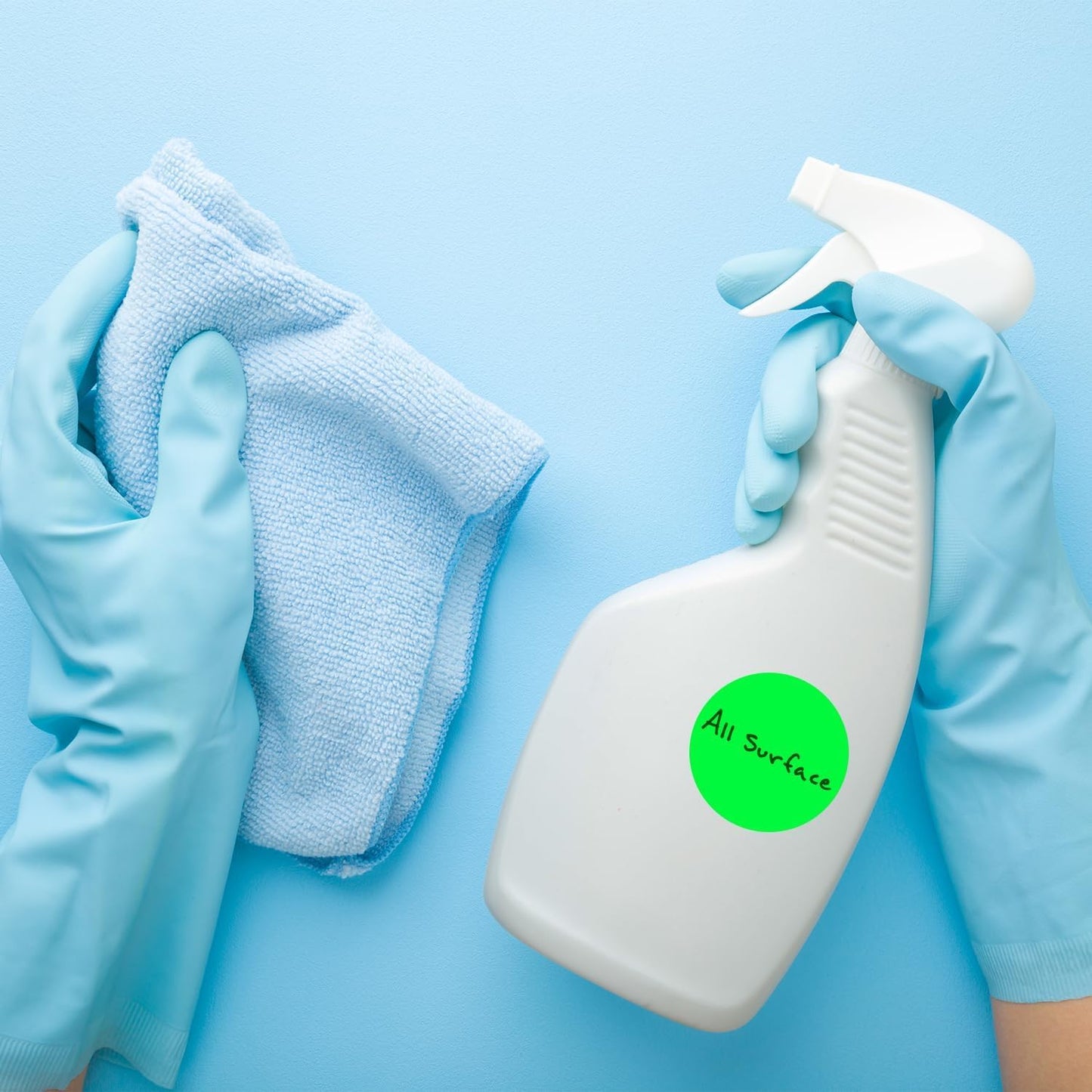 ChromaLabel 2 Inch Round Colored Stickers, High Visibility Green Dot Labels for Color Coding, Writable Circle Stickers - 500 Sticker Dots per Roll, Matte Finish Fluorescent Green - Case of 10