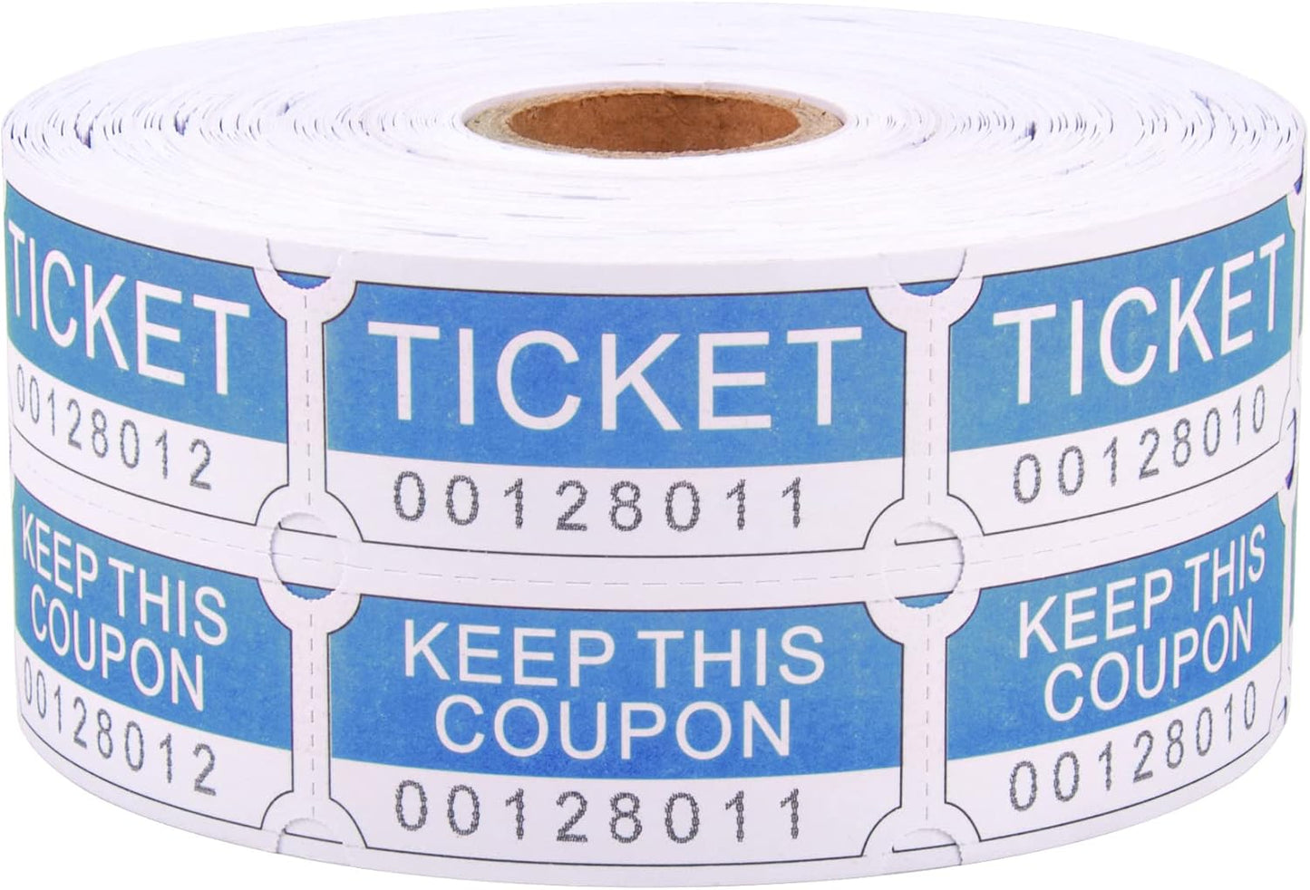 ESSENTIAL 1000 Blue Double RaffleTickets Roll, Raffle Tickets Printable for Leisure, Movie Watching, Entertainment