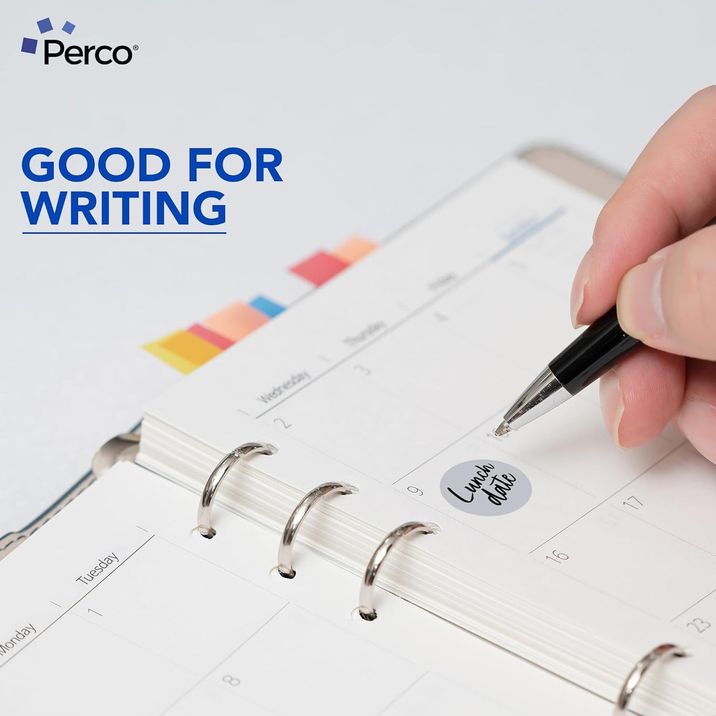 Perco Metallic Silver 1" Round Circle Dot Sticker Labels for Wedding Invitations - Multi-Roll Pack (3 Rolls, 1,000 Labels Each) Permanent Adhesive, Vibrant Colors, Perforated for Easy Use, Made in USA