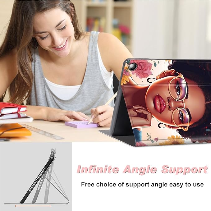 for Amazon Kindle Fire Max 11 Case (13th Generation, 2023 Release) 11",Slim Lightweight Smart Shell Stand Cover with Auto Wake/Sleep for All-New Fire 11 Max Tablet,African Sunflowers Girl