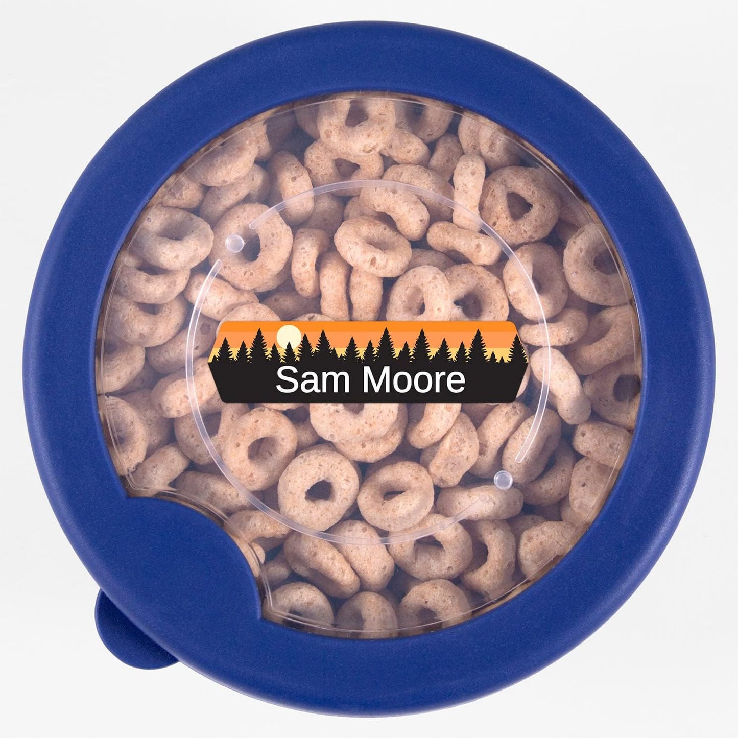 Name Bubbles - Custom Small Rectangle Name Labels for Kids (64 Labels) - Personalized Waterproof Name Stickers for Daycare, Lunch Boxes, Water Bottles, Shoes, School Supplies, & Camp (Forest Sky)