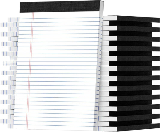 Legal Pads 8.5 X11, Narrow Ruled Notepads, 24 Pack, 50 Sheet/Pad, White Legal Pads, Tear Off Notepad, Perforated Writing Pad, Notebook Paper College Ruled, Notepads for Office Home School, Notepad