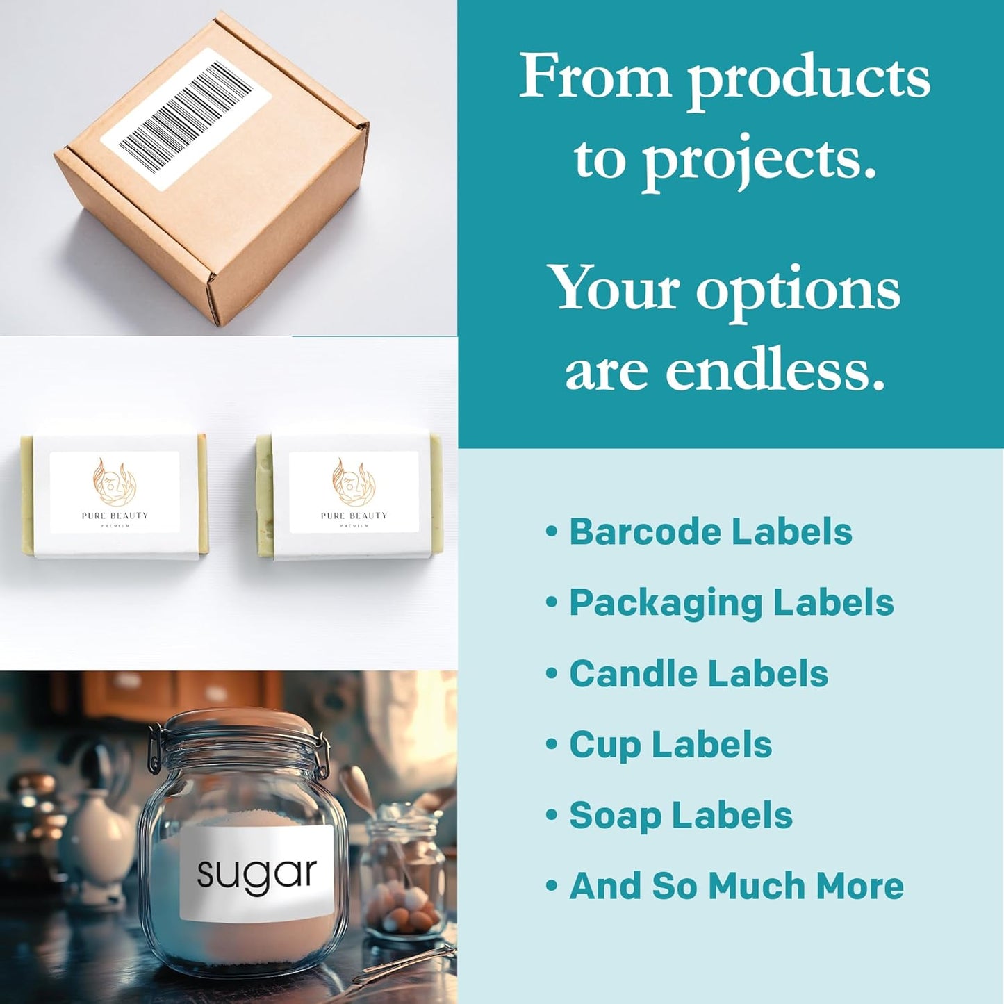 Premium Label Supply White Sticker Rectangle Labels – 2.5" x 1.563" – Laser/Inkjet Compatible – (18 per Sheet), 2000 Sheets – 36,000 Total Adhesive Labels