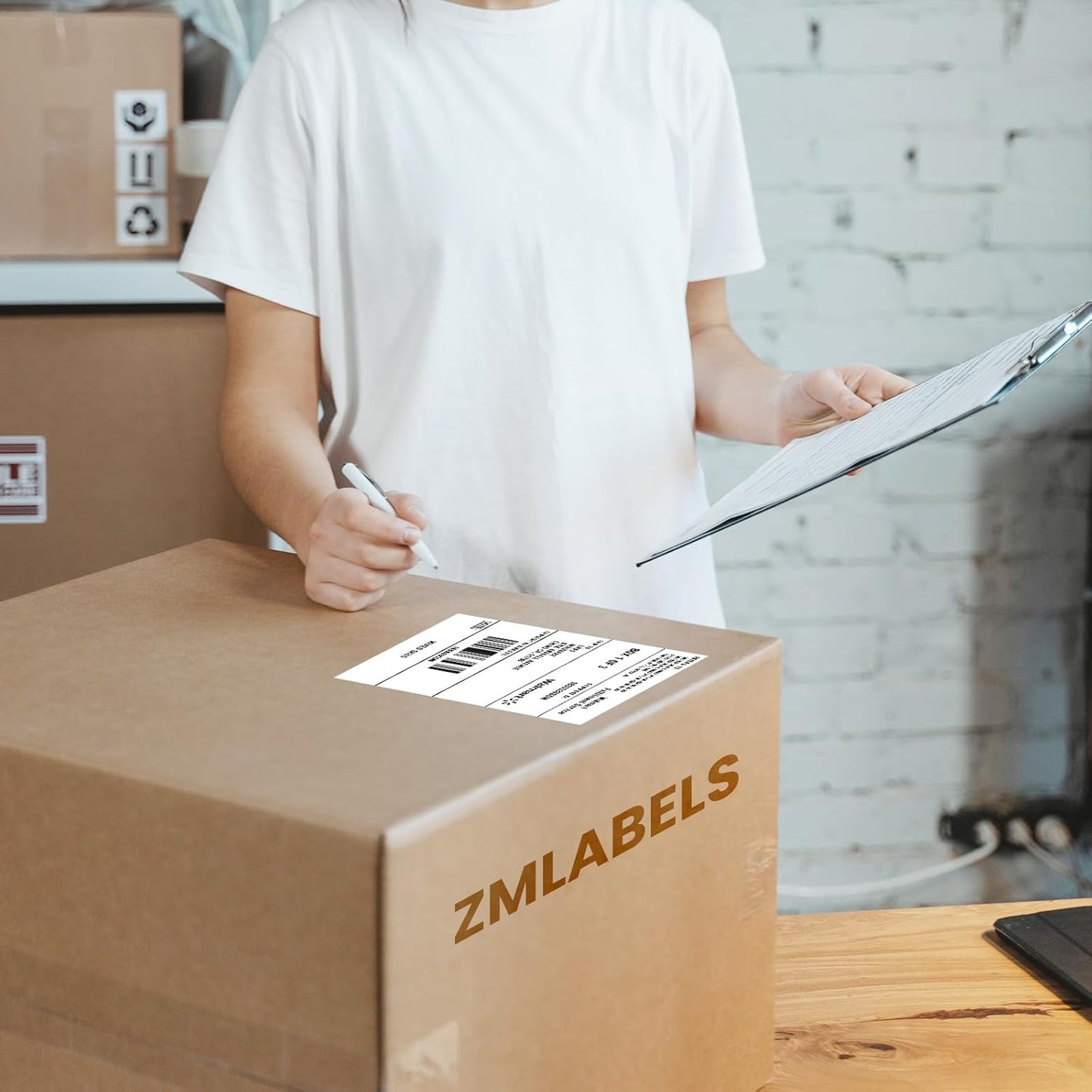 Compatible Thermal Labels Replacement for Zebra (【4" x 6"】2 Stack/1000Labels)