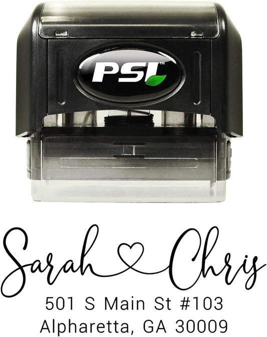 Address Stamp - Personalized Self Inking Return Address Stamper - Black Ink - Custom Wedding Stamp for Invitation Envelopes