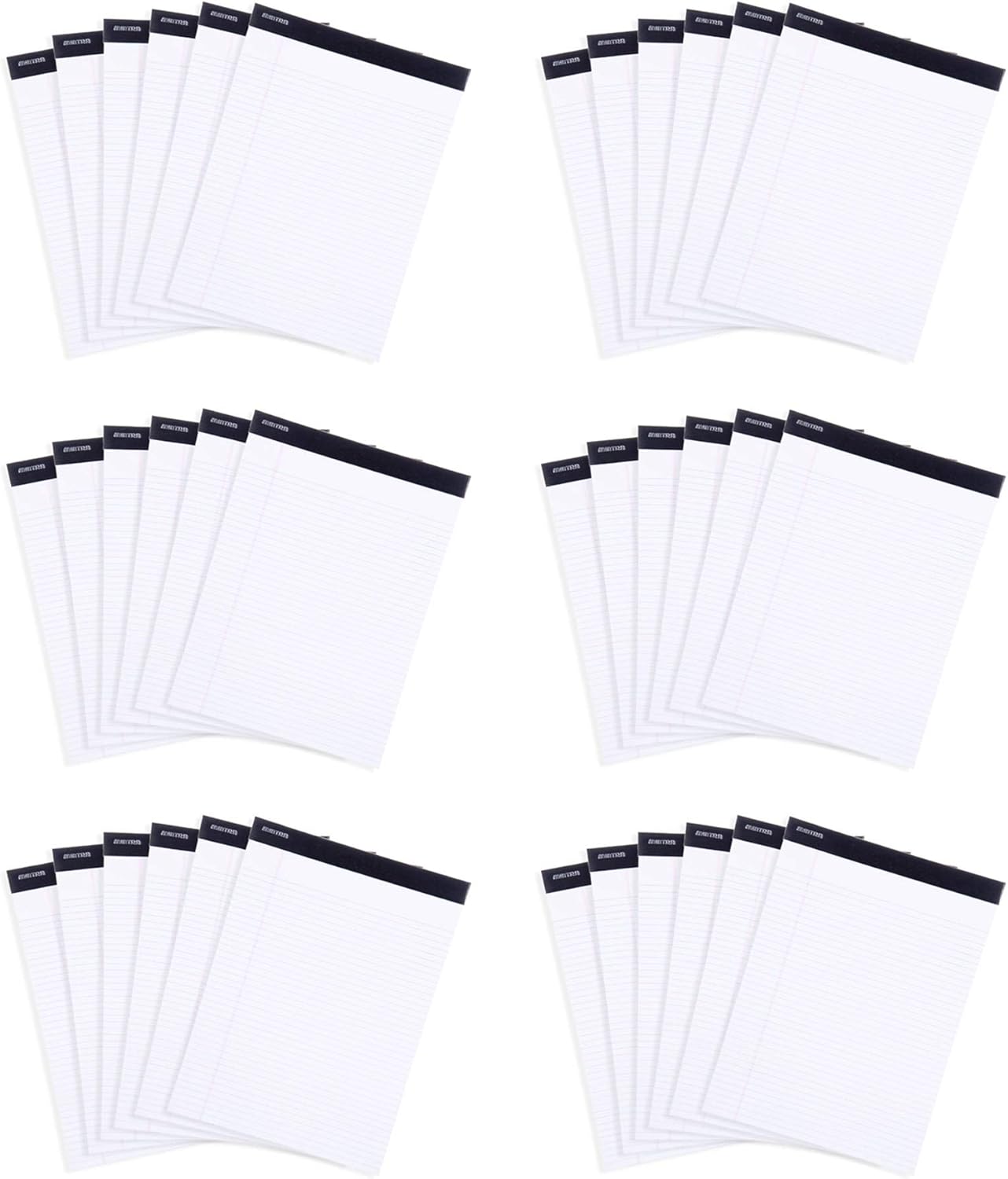 Mintra Office Legal Pads, ((xBasic, 5in x 8in, Narrow (White), 36pk (6-6pks))