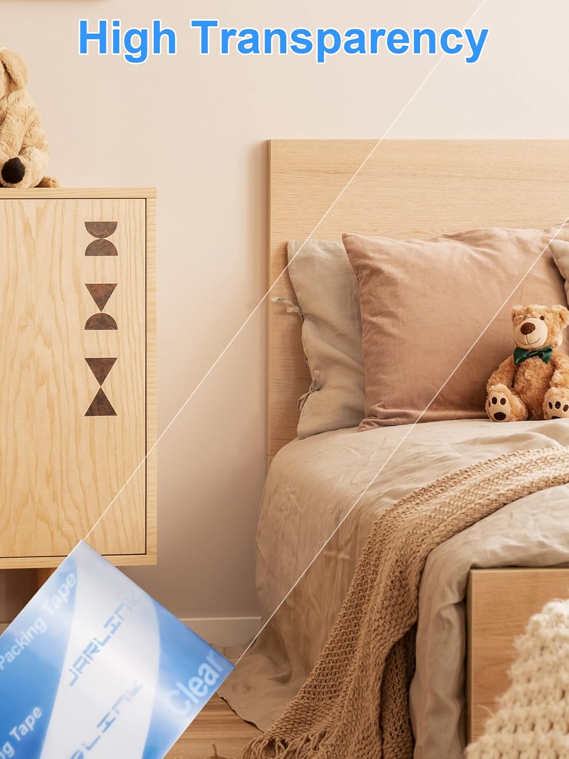 JARLINK Clearer Packing Tape 36 Rolls, Heavy Duty Packaging Tape for Shipping Packaging Moving Sealing, 2.7mil Thick, 1.88 inches Wide, 60 Yards Per Roll, 2160 Total Yards