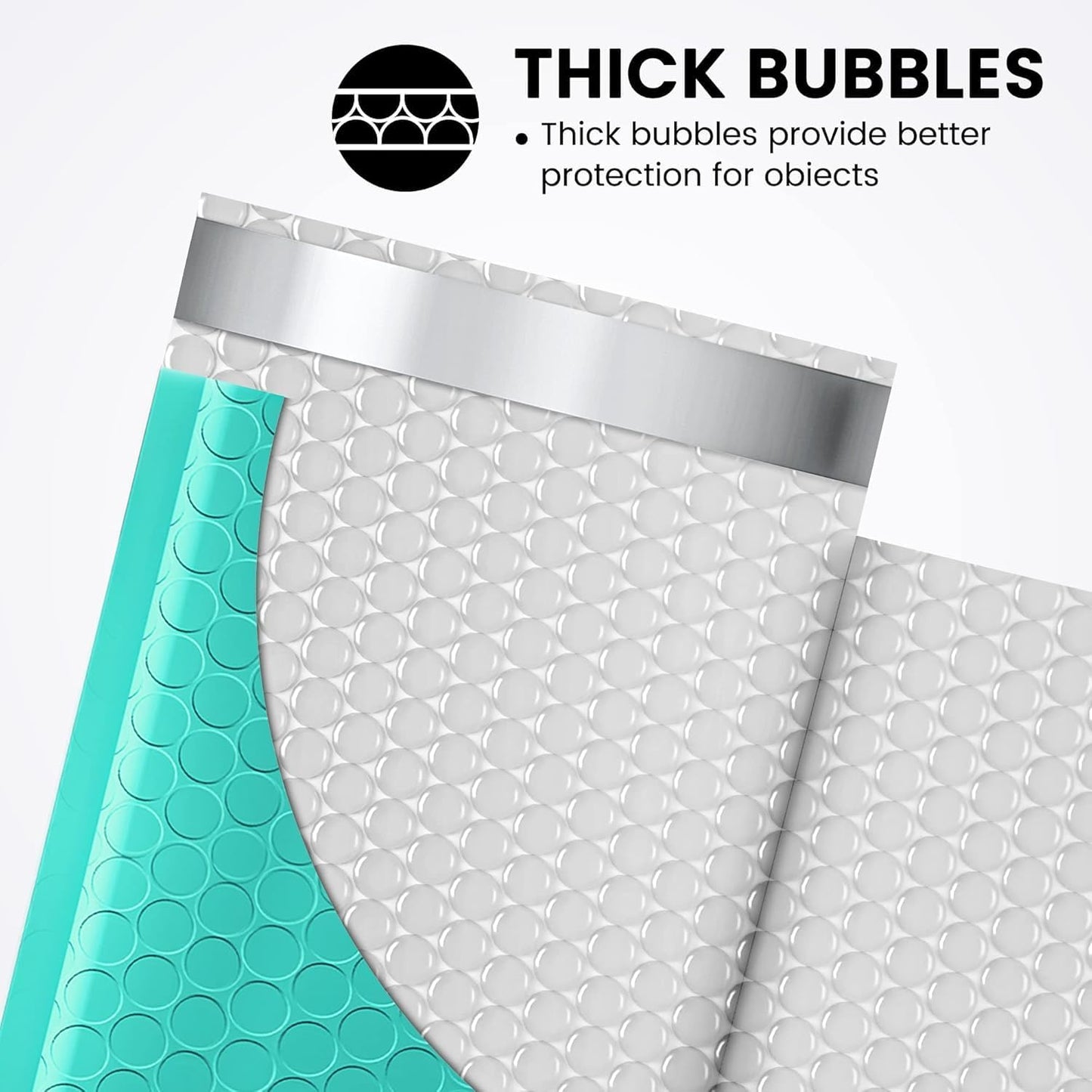Fuxury Bubble Mailers 4x8" Teal Padded Envelopes 19200Pack Strong Adhesion Thick Padded Mailers for Small Business Mailing Small Items,Jewelry,Makeup
