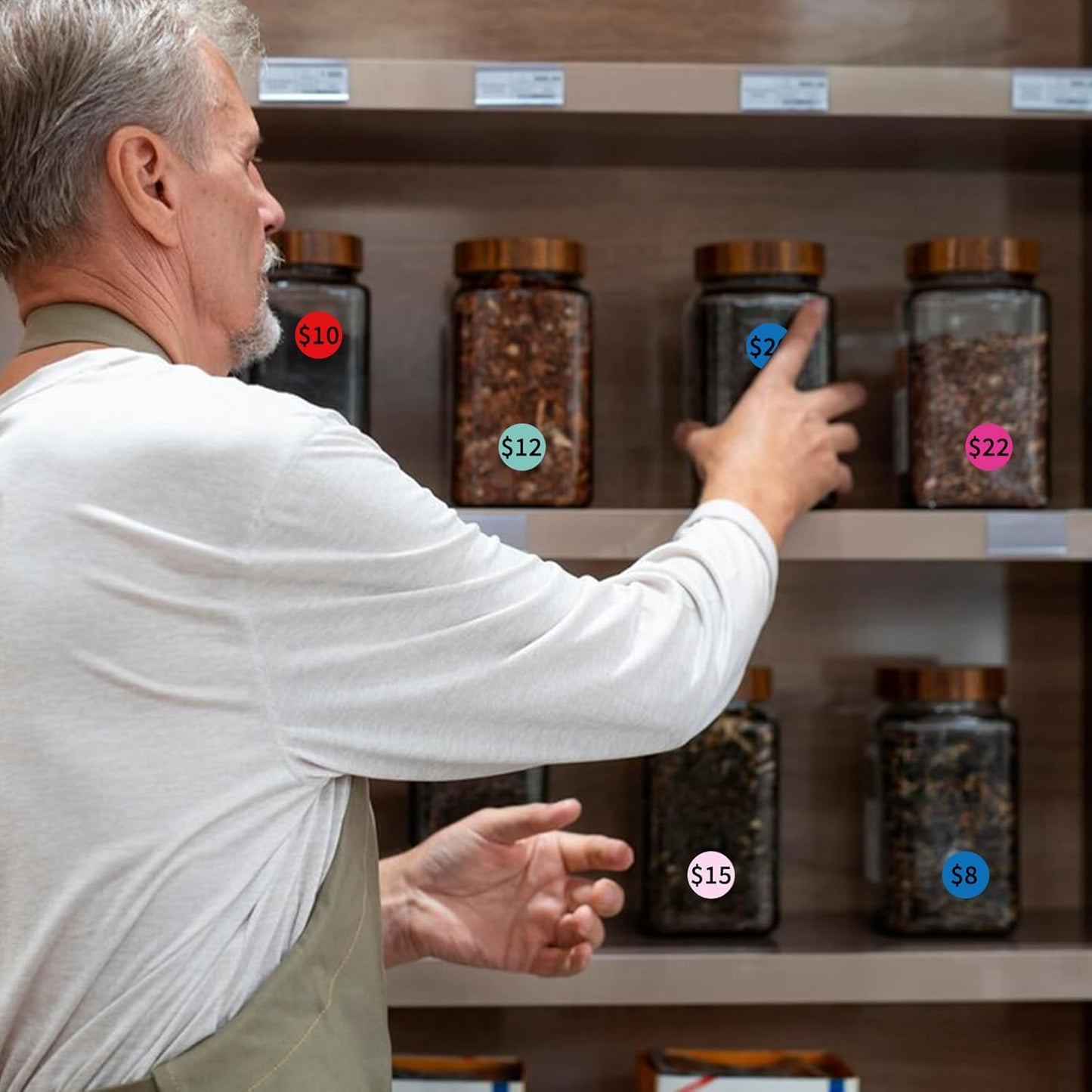 STARLIBOO Colored Dot Stickers, 1 Inch Circle Color Code Label, Red Waterproof Garage Sale Stickers, Yard Sale Price Labels (2 Rolls, 1000Pcs)