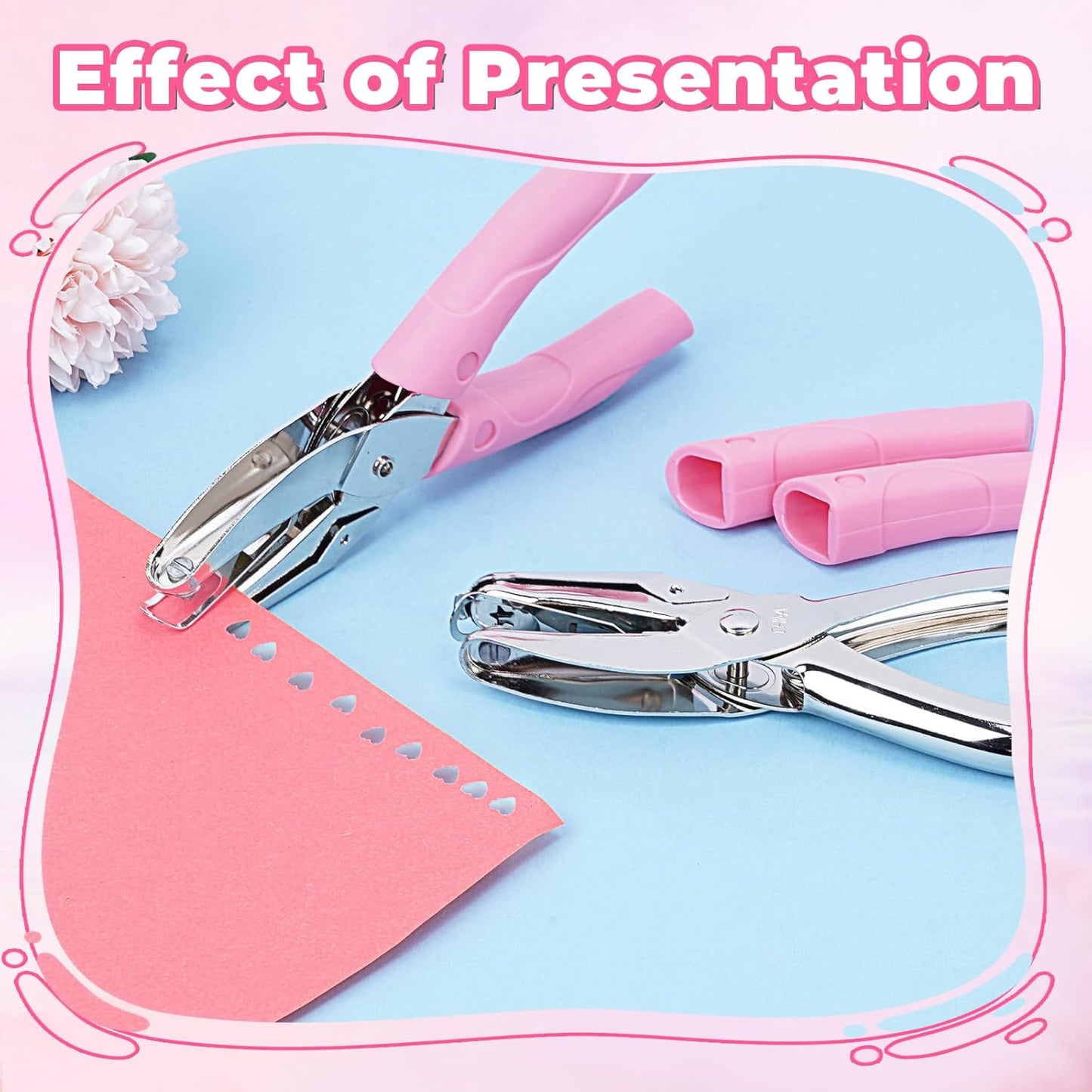 UCEC Star Shape Single Paper Hole Punch, Star-Shape Handheld Hole Paper Puncher, 1 Pack 1/4" Metal Single Mini Hole Papers Punch with Soft-Handled for DIY Craft Tags Clothing Ticket