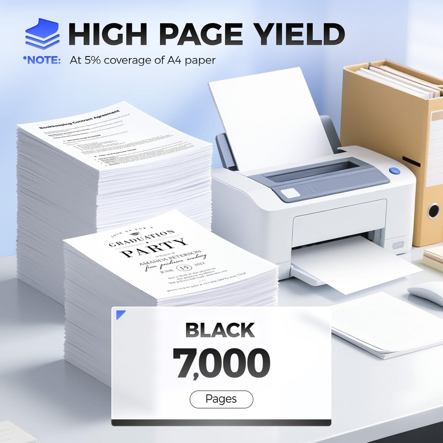 T650A11A Toner Cartridge with chip Black High Yield 1-Pack Replacement for Lexmark T650A11A Toner Compatible with Lexmark T650DN T650DTN T650N T652DN T652DTN T652N T654DN T654DTN T654N T656DNE Printer