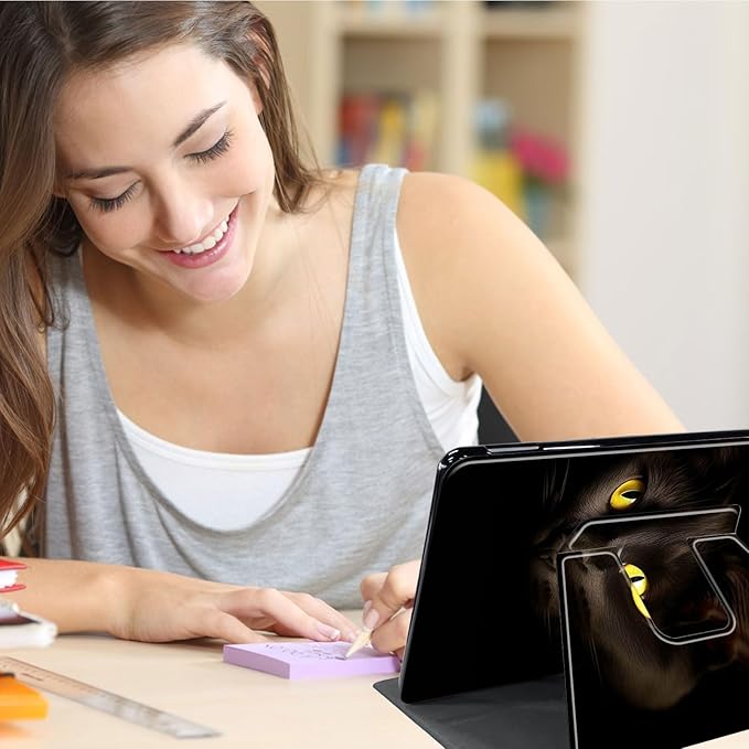 for Kindle Fire 7 case 2019 2017 Release 9th 7th Generation,360 Degree Rotating Stand Smart Protective Cover Case for Amazon fire 7 Tablet 9th/7th Generation,Cute Wild Cat