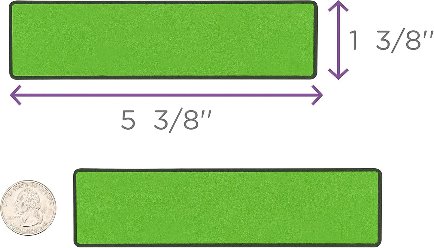 Carstens Adhesive Binder Labels, 5 3/8” x 1 3/8”, Stickers for 1.5” – 4” Ring Binder Spines, Inkjet and Laser Printer Compatible, Green, 20 Sheets, 10 Labels Per Sheet