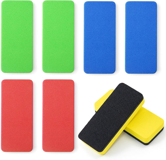 OWLKELA Magnetic Whiteboard Erasers 8 Pack, White Board Markers Dry Erase, Ideal for Classroom, Home, Office