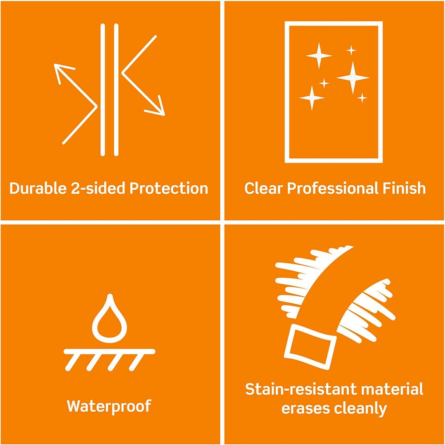 Scotch Dry Erase Thermal Laminating Pouches, 50-Pack, Works with Dry Erase Markers, Reuseable Worksheets, Calendars, Checklists, 8.9 x 11.4 Inches, Letter Size, Clear Professional Finish (TP3854-50DE)