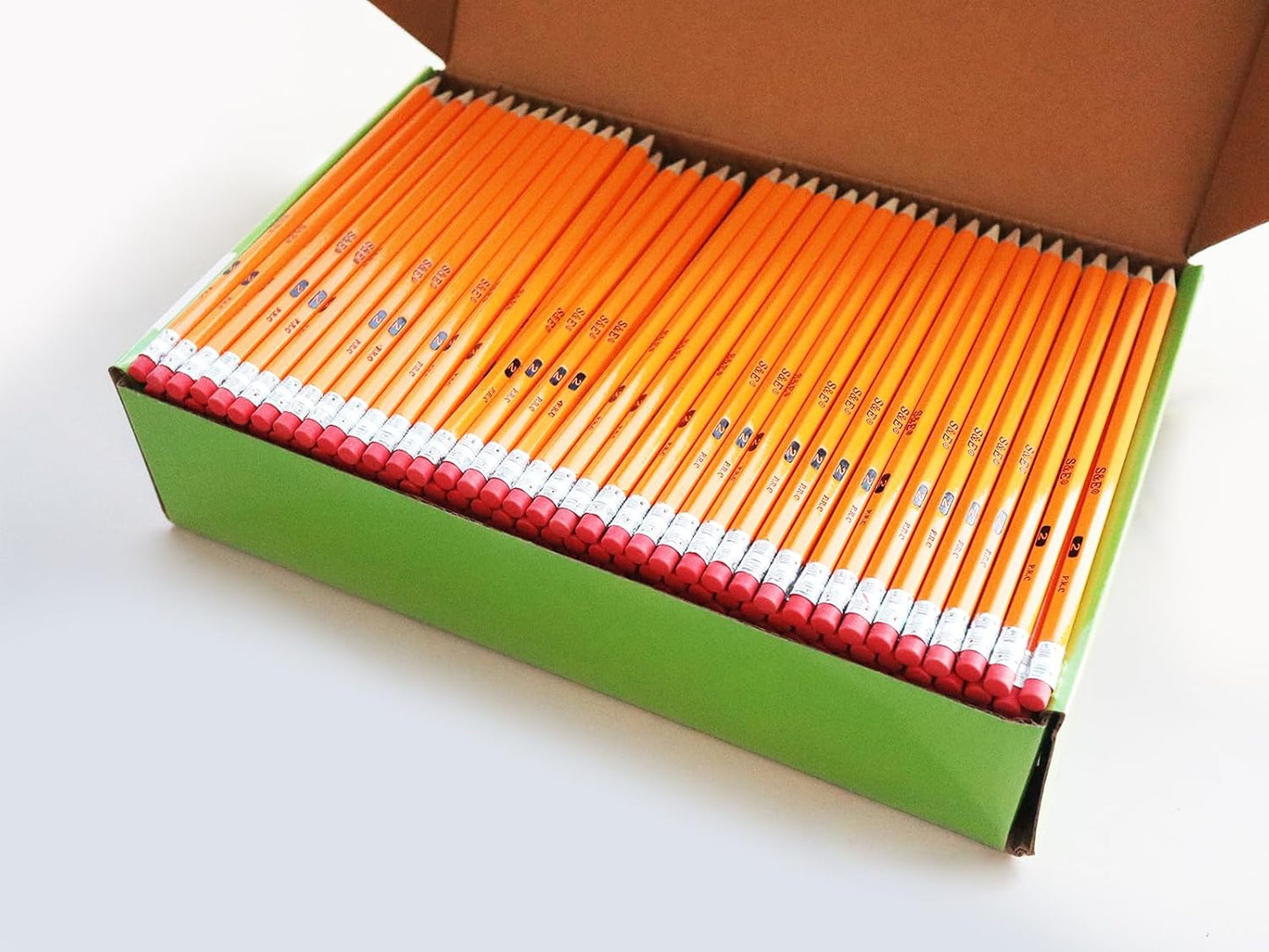 S & E TEACHER'S EDITION 360pcs Pre-sharpened Pencils with eraser top, No.2 pencils #2 HB pencil, Golf, Classroom, Pew, Back to school, 360 pcs/box