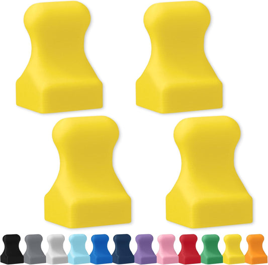 Glassboard Studio MiniPawn Magnet - Strong Neodymium Rare Earth Magnets for Fridge, Whiteboard, Locker & Magnetic Glassboards - Crafting & Office Use - Strong Fridge Magnets (Sunshine Yellow, 4)