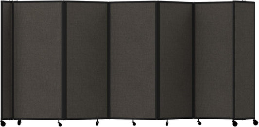 Versare Room Divider 360 Portable Wall Partition | Folding Panels | Large Freestanding Divider | Locking Wheels | Temporary Room Separator