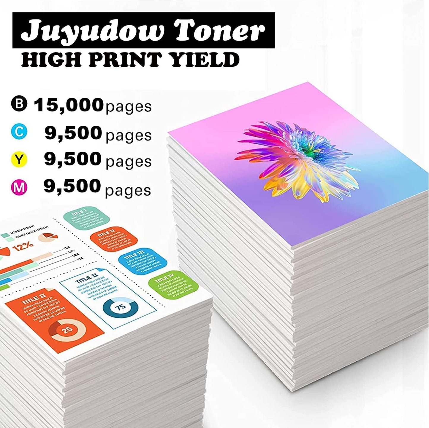 MP C2503 Toner for Ricoh MP C2003 Toner Cartridge Compatible for Ricoh Aficio Lanier Savin MP C2503 C2003 C2004 C2504 (BCMY, 4-Pack) Part#: 841918 841919 841920 841921 High Yield